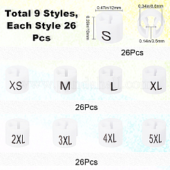 234Pcs 9 Style XS~5XL Plastic Clothing Trouser Size Markers&nbsp;KY-CP0001-10