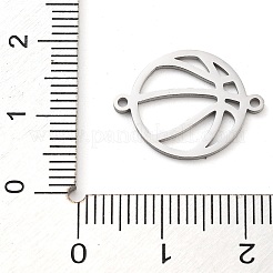 304 Stainless Steel Hollow Sport Ball Connector Charms&nbsp;STAS-M076-11P