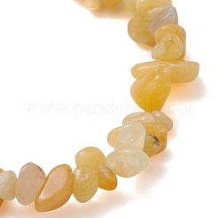 Natural Topaz Jade Chip Beaded Stretch Bracelets for Women Men&nbsp;BJEW-JB10665-04