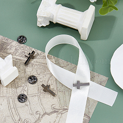 4Pcs Cross Brass Brooches&nbsp;JEWB-FH0001-69EB