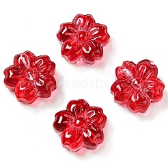 Spray Painted Transparent Glass Beads&nbsp;X-GLAA-F119-01