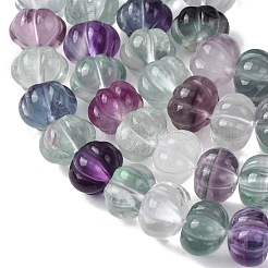 Natural Fluorite Carved Beads Strands&nbsp;G-L634-O02-02