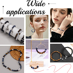 DIY Round Natural Obsidian &  Agate & Lava Rock & Tiger Eye & Synthetic Howlite Jewelry Making Findings Beads Kits&nbsp;DIY-SC0027-48