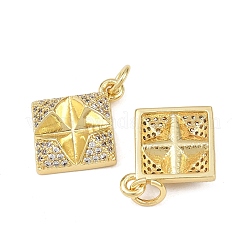 Brass Cubic Zirconia Pendants&nbsp;KK-L251-57G