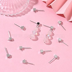 SHEGRACE Brass Cube Stud Earring Findings&nbsp;XGR0106P-121P