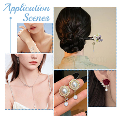 200Pcs 2 Colors ABS Imitation Pearl Plastic Pendants&nbsp;FIND-AR0006-16