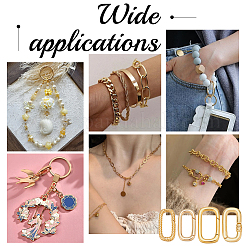 8Pcs 4 Styles Brass Spring Gate Rings&nbsp;KK-OC0001-75