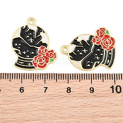 Alloy with Black Enamel Pendants&nbsp;AL-CBA2919-02G-06