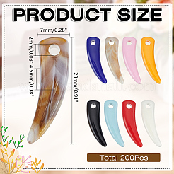 Opaque Acrylic Pendants&nbsp;OACR-WH0036-43