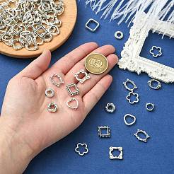 100Pcs 10 Styles Tibetan Style Alloy Bead Frame&nbsp;FIND-CJ0003-76