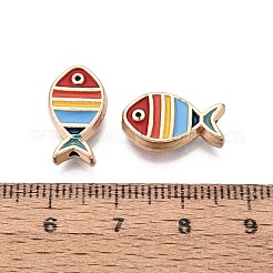 Rack Plating Alloy Enamel Beads&nbsp;ENAM-N071-02G