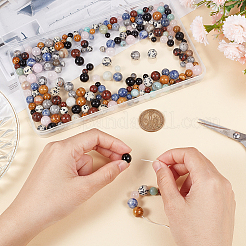 240Pcs 24 Styles Natural & Synthetic Mixed Gemstone Beads&nbsp;G-NB0004-79