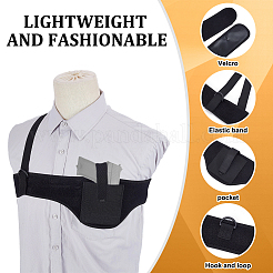 Synthetic Rubber & Polyester Shoulder & Underarm Gun Holster&nbsp;AJEW-WH0596-090A