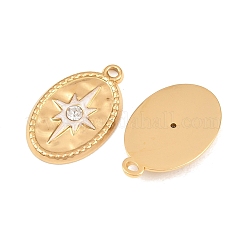 304 Stainless Steel Enamel & Crystal Rhinestone Pendants&nbsp;STAS-G394-15G-01