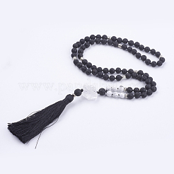 Natural Howlite and Gemstone Beaded Necklaces&nbsp;NJEW-JN02116