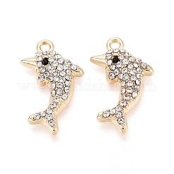Rack Plating Alloy Rhinestone Pendants&nbsp;PALLOY-T091-23M-G