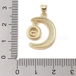 Brass Micro Pave Clear Cubic Zirconia Pendants&nbsp;KK-I712-49G-05