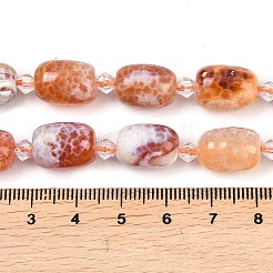 Natural Fire Crackle Agate Beads Strands&nbsp;G-K393-G01-10x14