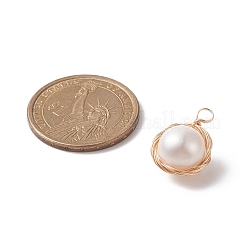 Natural Cultured Freshwater Pearl Pendants&nbsp;PALLOY-JF01979-01