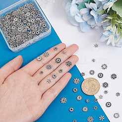 220Pcs 11 Style Tibetan Style Alloy Spacer Beads&nbsp;FIND-PH0008-48