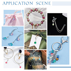 100Pcs 10 Color Crackle Glass Charms&nbsp;PALLOY-AB00224