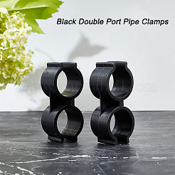 Plastic Double Pipe Clamps&nbsp;LS-FIND-WH0036-40