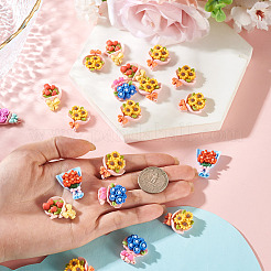 20Pcs Opaque Resin Cabochons&nbsp;CRES-TA0001-85
