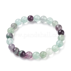 Natural Fluorite Stretch Bracelets&nbsp;BJEW-E373-8mm-10