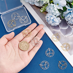 10Pcs 2 Colors 304 Stainless Steel Sigil of Lilith Pendants&nbsp;STAS-UN0043-88