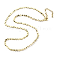 Brass Flat Ball Chain Necklaces for Women&nbsp;X-NJEW-U035-01G