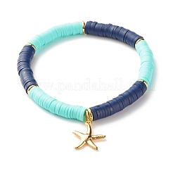 Handmade Polymer Clay Heishi Beads Stretch Bracelets Set&nbsp;BJEW-JB07335