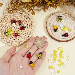 76Pcs 6 Styles Handmade Lampwork Beads&nbsp;LAMP-PA0001-75