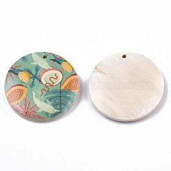 Fruit Seris Printed Wood Pendants&nbsp;WOOD-S045-103A-04