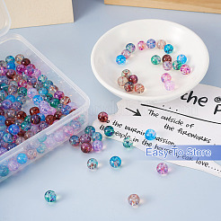 240Pcs 8 Colors Transparent Baking Paint Glass Beads&nbsp;GLAA-TA0001-18