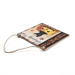 Halloween Wooden Door Hanging Welcome Sign Board&nbsp;HJEW-Z002-01B