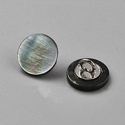 Round Shell Shank Buttons&nbsp;BUTT-WH0012-16A