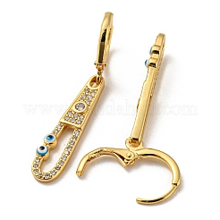 Real 18K Gold Plated Brass Dangle Leverback Earrings&nbsp;EJEW-A033-17G-03