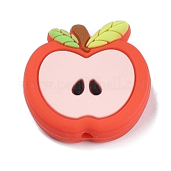 Apple Food Grade Eco-Friendly Silicone Focal Beads&nbsp;SIL-B001-02A