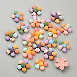 20Pcs 5 Colors Opaque Resin Cabochons&nbsp;OHAR-YW0001-02