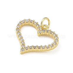 Valentine's Day Brass Micro Pave Clear Cubic Zirconia Pendants&nbsp;KK-A303-20A-G