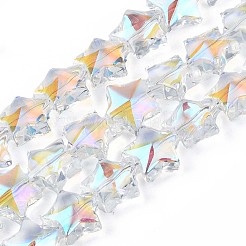 Electroplate Glass Beads Strand&nbsp;X-EGLA-S188-18-B03