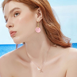 100Pcs 10 Styles Dyed Natural Shell Pendants&nbsp;SSHEL-SC0001-47