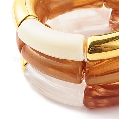 Chunky Acrylic Tube Beads Stretch Bracelets Set for Girl Women&nbsp;BJEW-JB07319