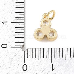 Brass Micro Pave Cubic Zirconia Charms&nbsp;KK-H525-02A-G