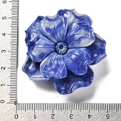 Synthetic Shell Dyed Carved Flower Connector Charms&nbsp;SHEL-D081-01B
