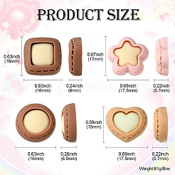32Pcs 16 Styles Opaque Resin Imitation Food Cabochons&nbsp;CRES-CJ0001-65