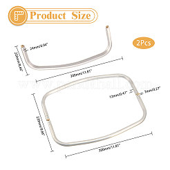 Aluminium Alloy Tube Bag Handles&nbsp;FIND-WH0191-32B