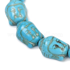 Synthetic Howlite Bead Strands&nbsp;G-P228-14A-15x20mm-01
