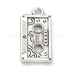 Tibetan Style Alloy Cassette Tape Pendants&nbsp;X-PALLOY-D203-01AS
