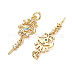 Brass Micro Pave Cubic Zirconia Pendants&nbsp;CU-CBAF0F8-17E-G